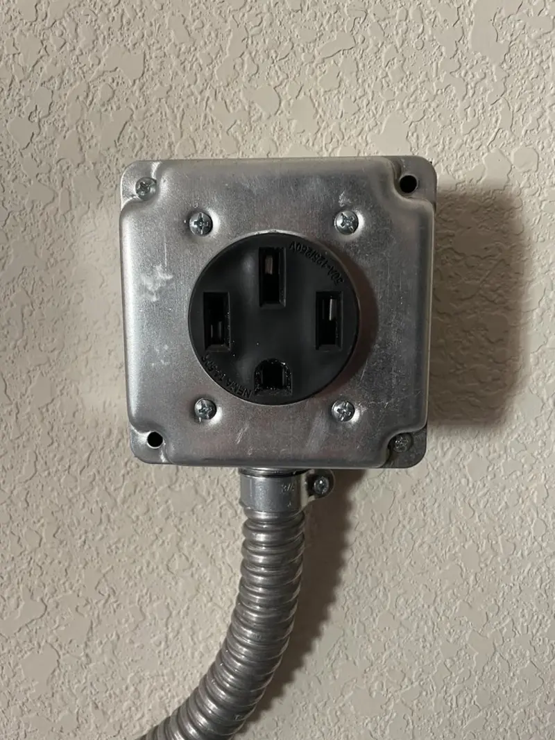NEMA 14-50 outlet installed for Smart Home Electrical in West Vincent